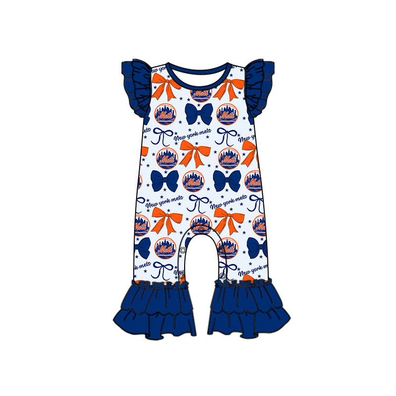 Custom match new york mets  baby girls clothes   D 6.17