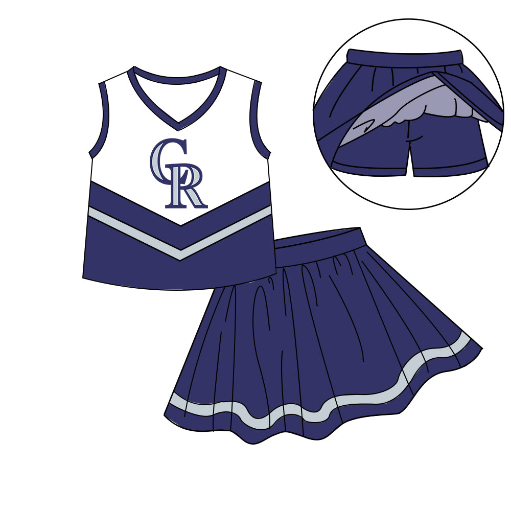 Custom  baby girls Cheerleading dress set     MOQ3  D 7.9