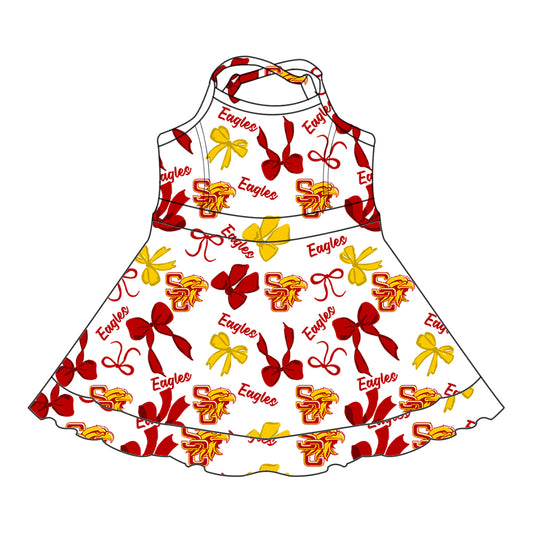 Custom  baby girls Eagles team dress    MOQ3  D 7.25