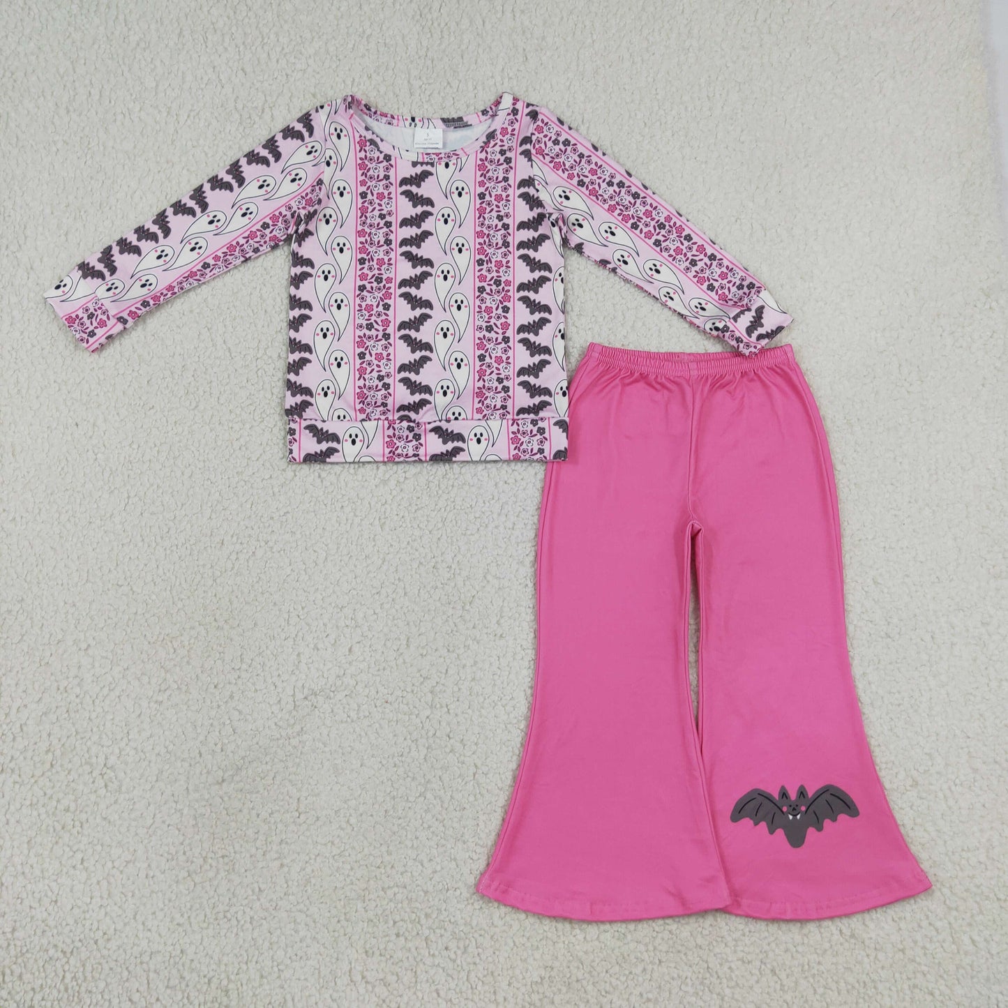 pink Halloween ghost girls outfit