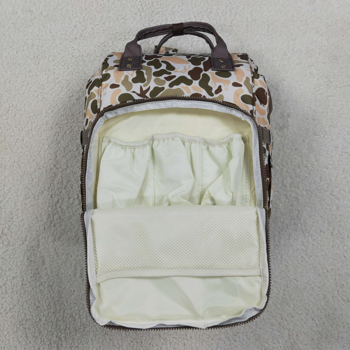 camo diaper backpack for children