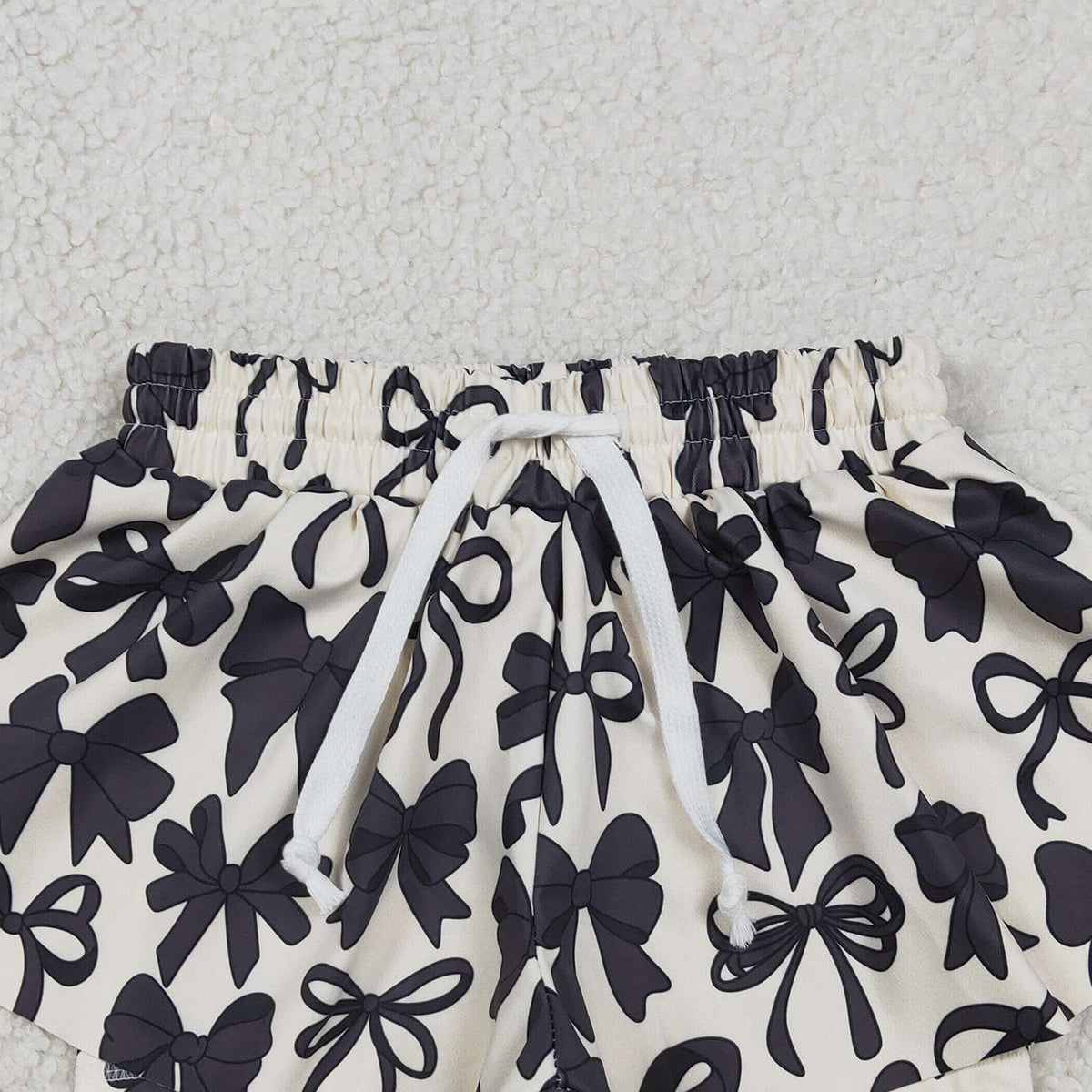 Baby Girls Black Bows Yoga Active Ruffle Shorts Bottom for Kids Comfortable Breathable Clothing