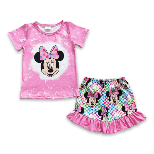 GSSO0163 cartoon mouse shorts set