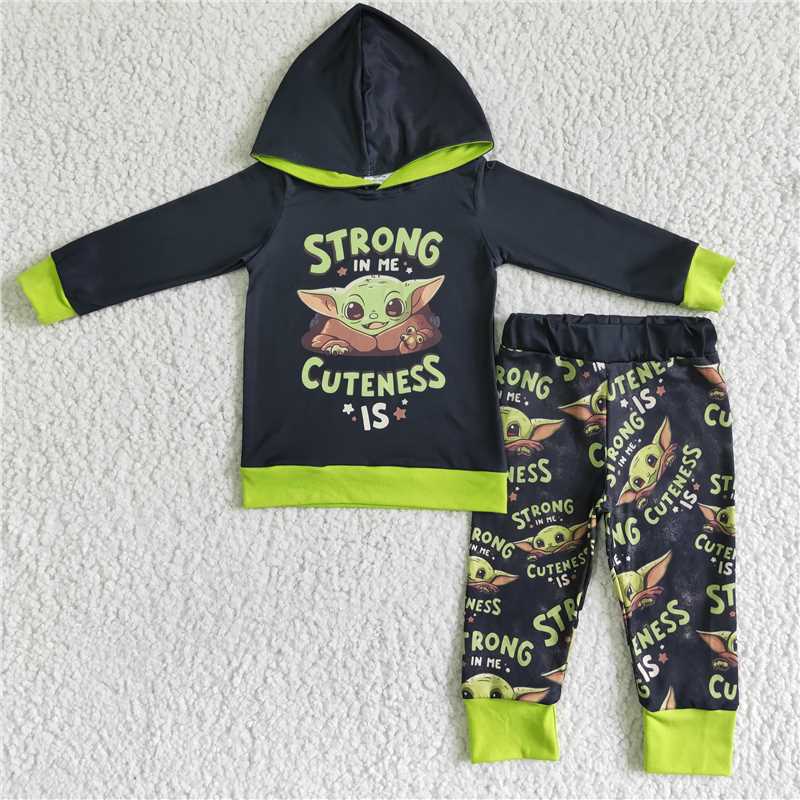 6 C9-37 Black Long Sleeve Hoodie Warehouse Set