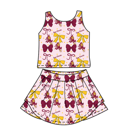 Custom  baby girl A team dress set   D 6.24