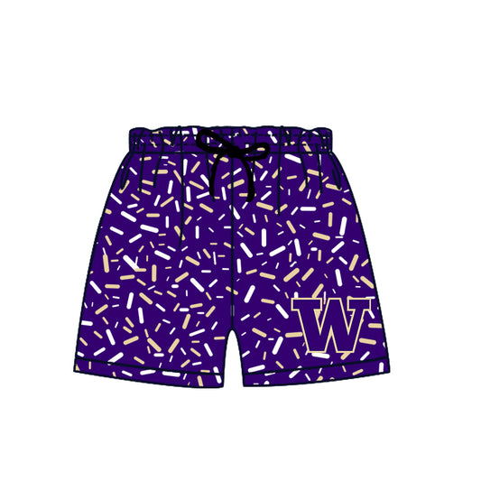 Custom Washington Huskies boys team shorts D 6.11