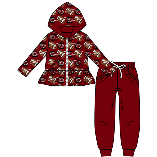 Custom  baby girls SOUTH CAROLINA Aztecs set     MOQ5  D 827