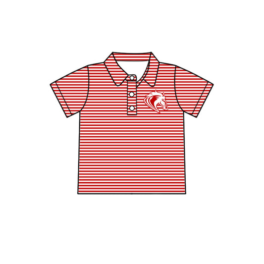 Custom Kids Boys Mustangs team Shirt Top D 8.4