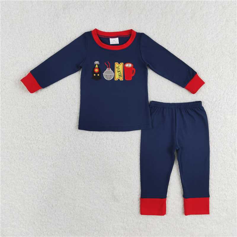 Family Girls Boys Adult Christmas Train Shirts Pants Pajamas Clothes Sets