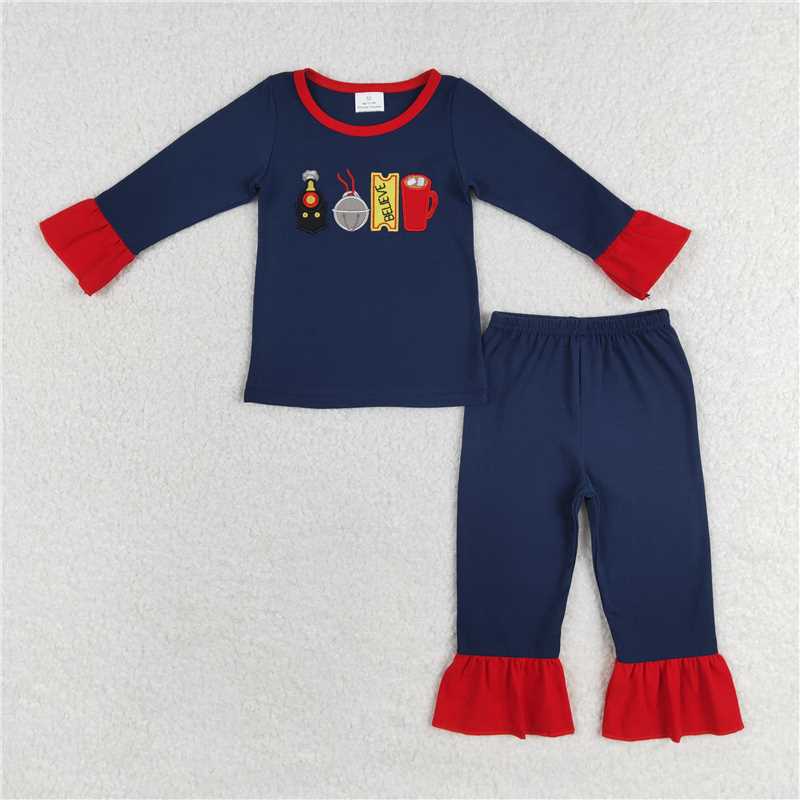 Family Girls Boys Adult Christmas Train Shirts Pants Pajamas Clothes Sets