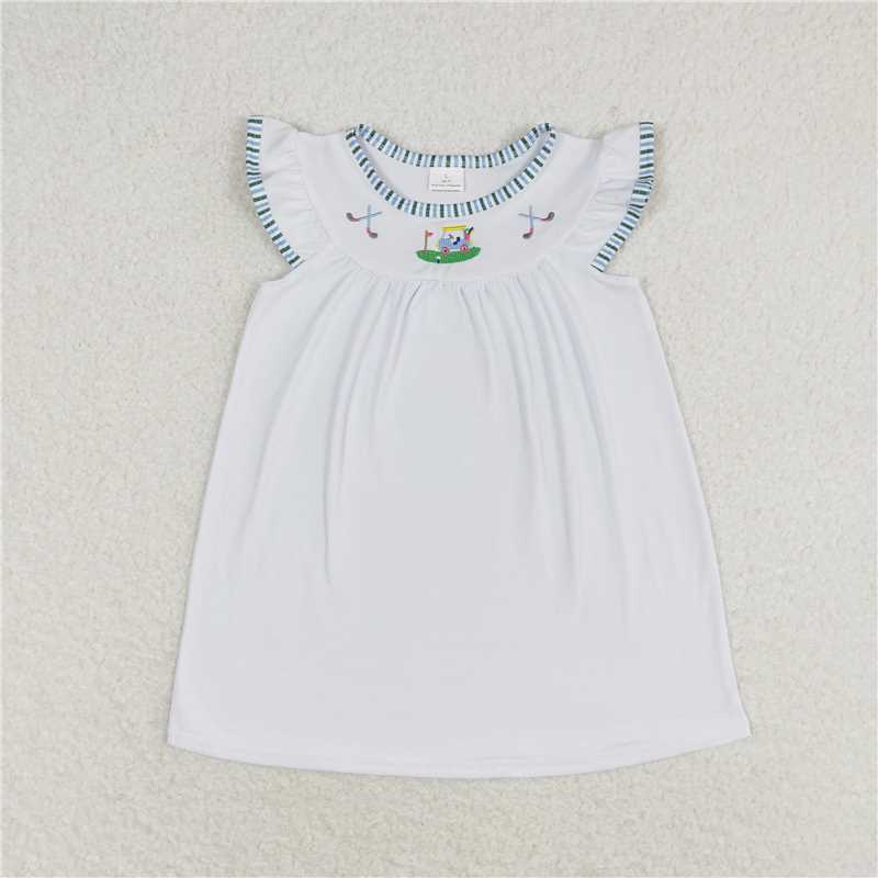 Match Embroidery Baby Girls Summer Vibes Knee Length Dresses  D 4.19