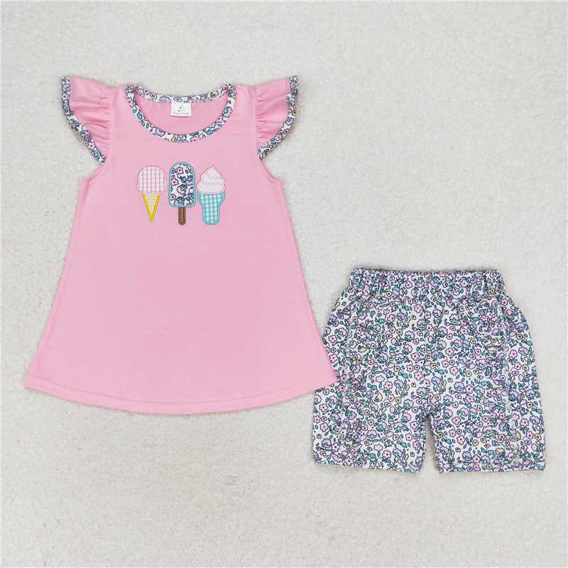 Match Baby Girls Popstick Flowers Sibling Sister Rompers Clothes Sets