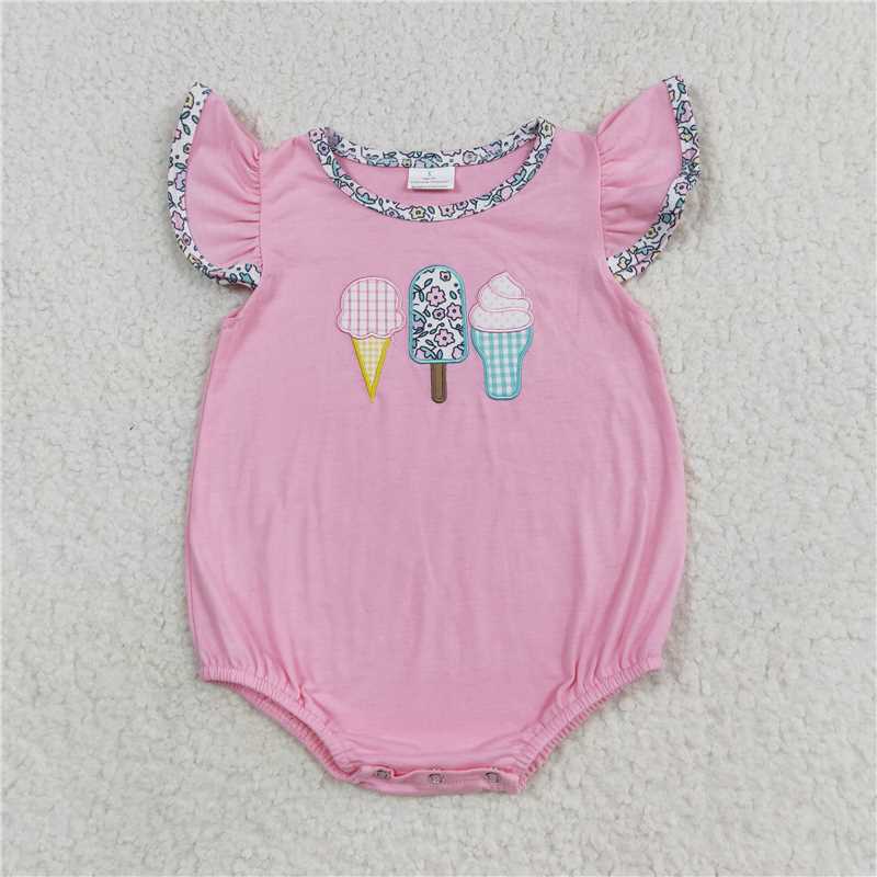 Match Baby Girls Popstick Flowers Sibling Sister Rompers Clothes Sets