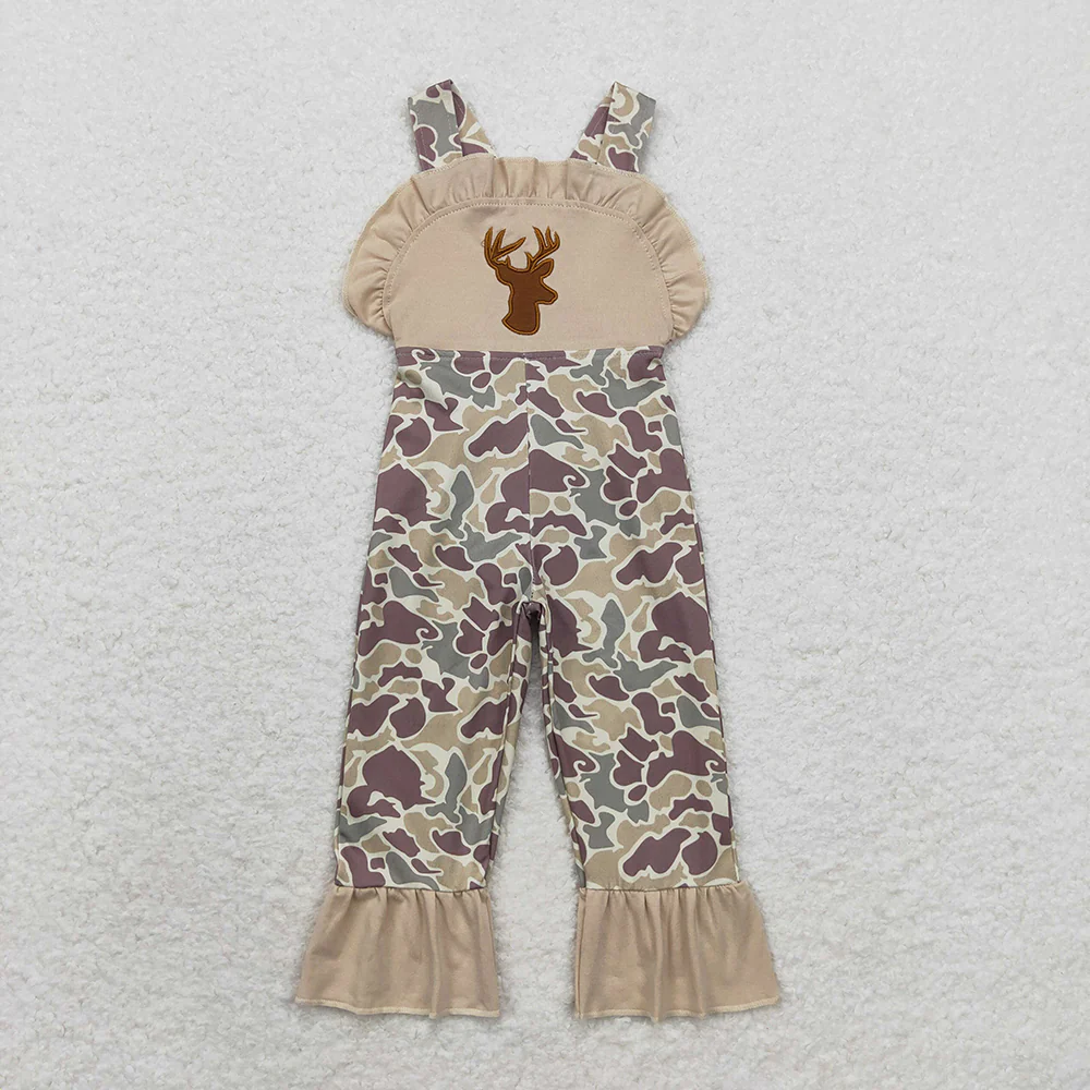 Match Girls Boys Deer Camo Hunting Rompers Clothes Sets