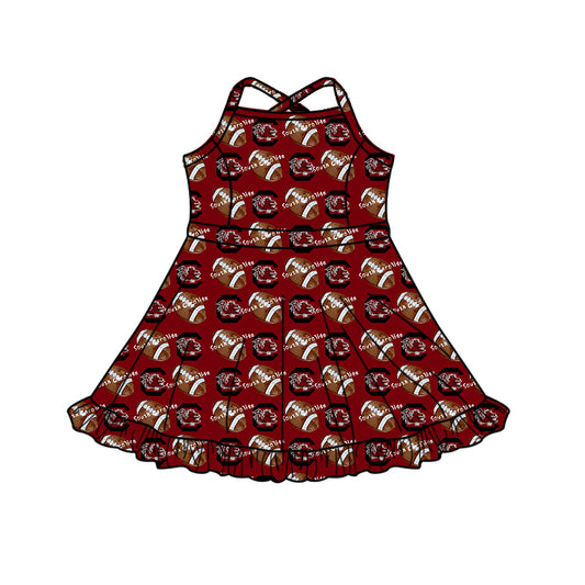Custom baby girl SOUTH CAROLINA Aztecs team dress D 827