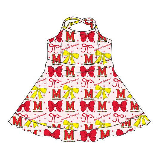Custom baby girl Maryland Terrapins team dress D 6.27
