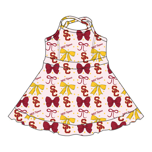 Custom  baby girl  USC Trjans team dress   D 6.26