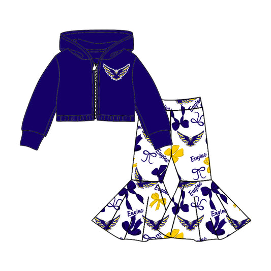 Custom  baby girls Eagles team set    MOQ3  D 8.1