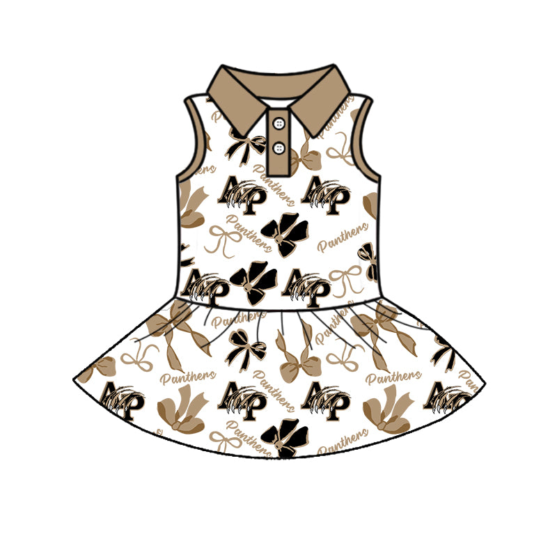 Custom Baby Girls Panthers team dress  D 6.12