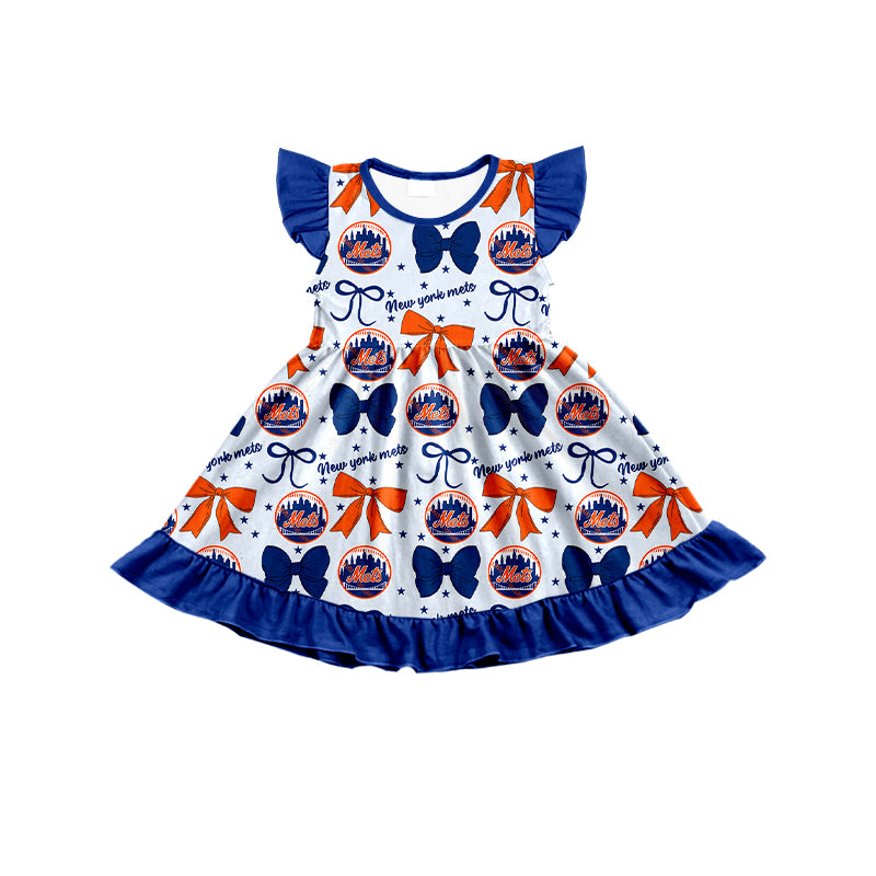 Custom match new york mets  baby girls clothes   D 6.17