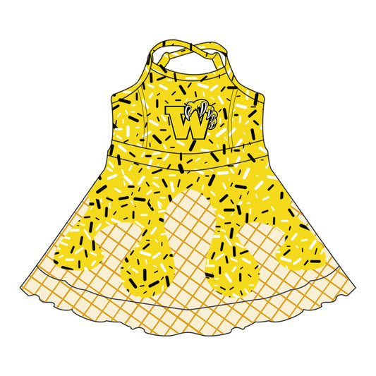 Custom  baby girls Winona Wildcats dress  MOQ3  D 7.7