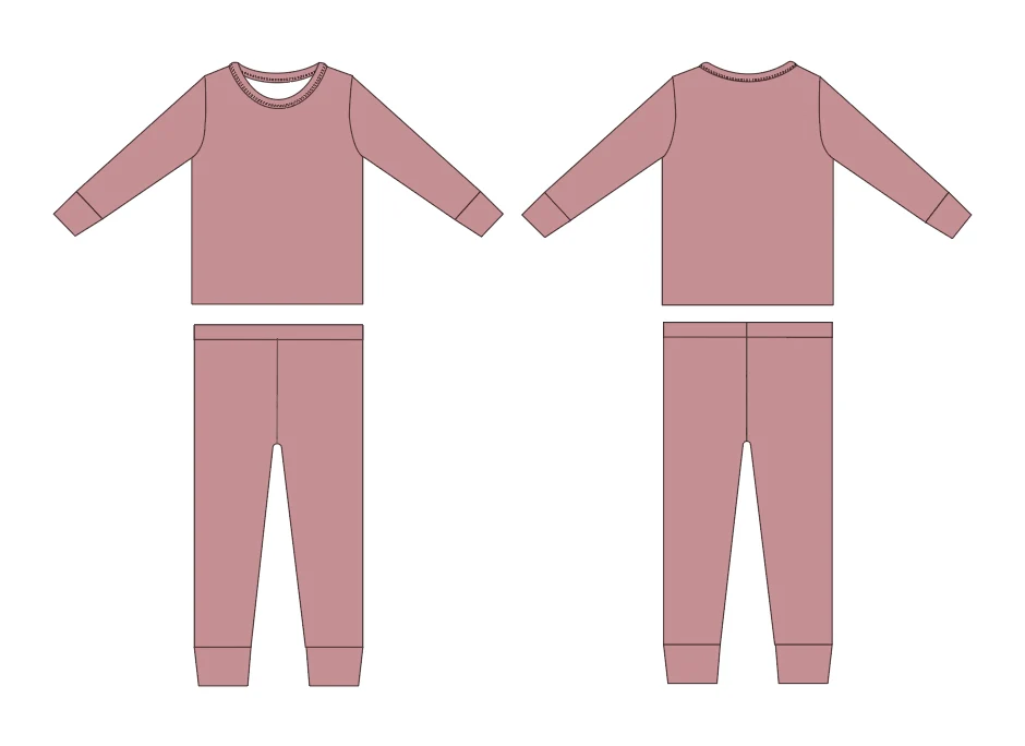 Custom order MOQ 3 one items Dusty Rose Snuggles - Footless and Two Piece