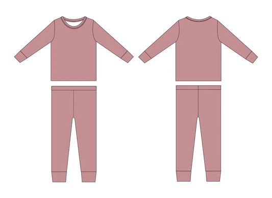 Custom order MOQ 3 one items Dusty Rose Snuggles - Footless and Two Piece