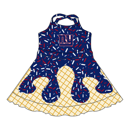 Custom Baby Girls  GIANTS team dress   D 6.12