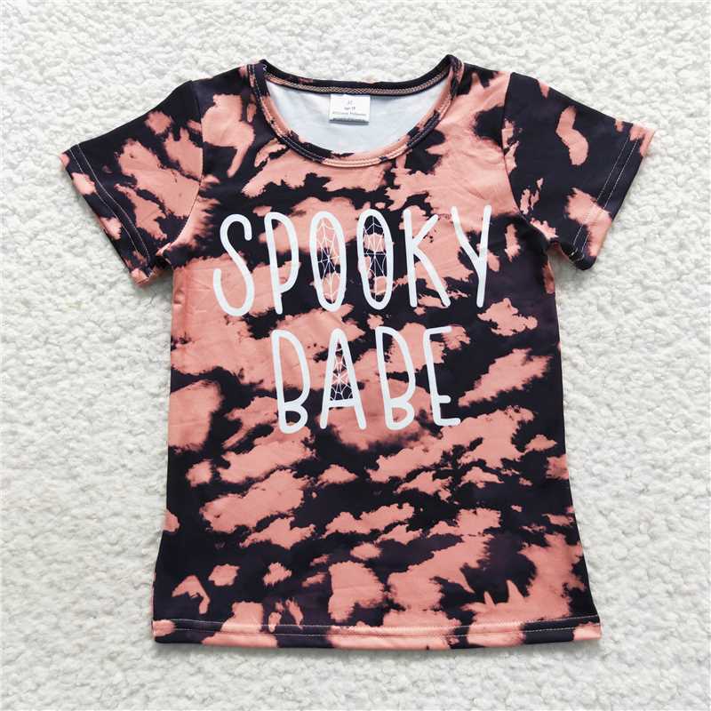 Match Baby Kids Trick Spooky Baby Brown Sibling Tee Shirts Tops