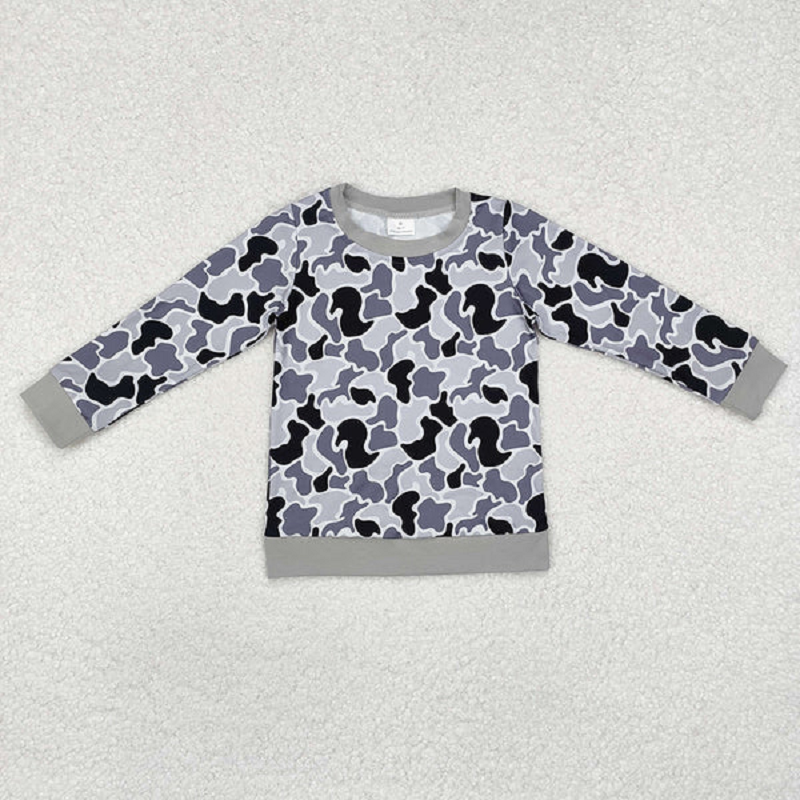 Sibling Baby Boys Hunting Camo Long Sleeve Tee Shirts Tops D 828