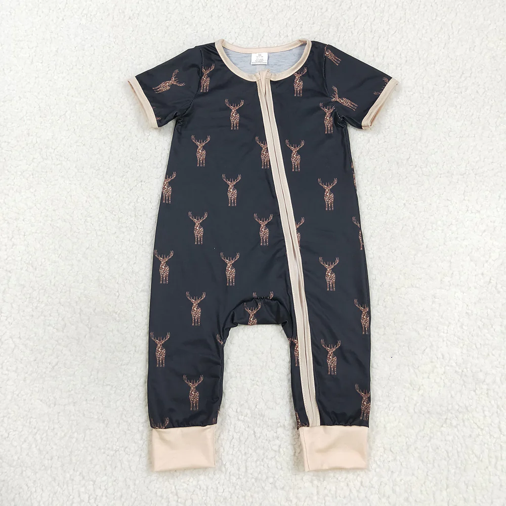 Match Bamboo Baby Boys Camo Deers Sibling Rompers Pajamas Clothes Sets