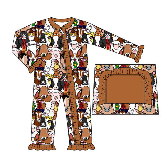 Custom animal baby girl romper MOQ3 2024 8.22