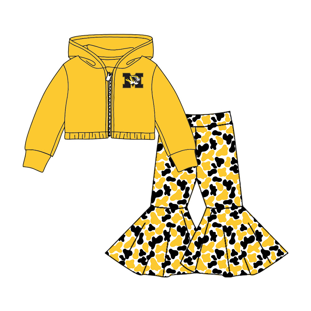 Custom  baby girls Missouri Tigers team set    MOQ3  D 8.6
