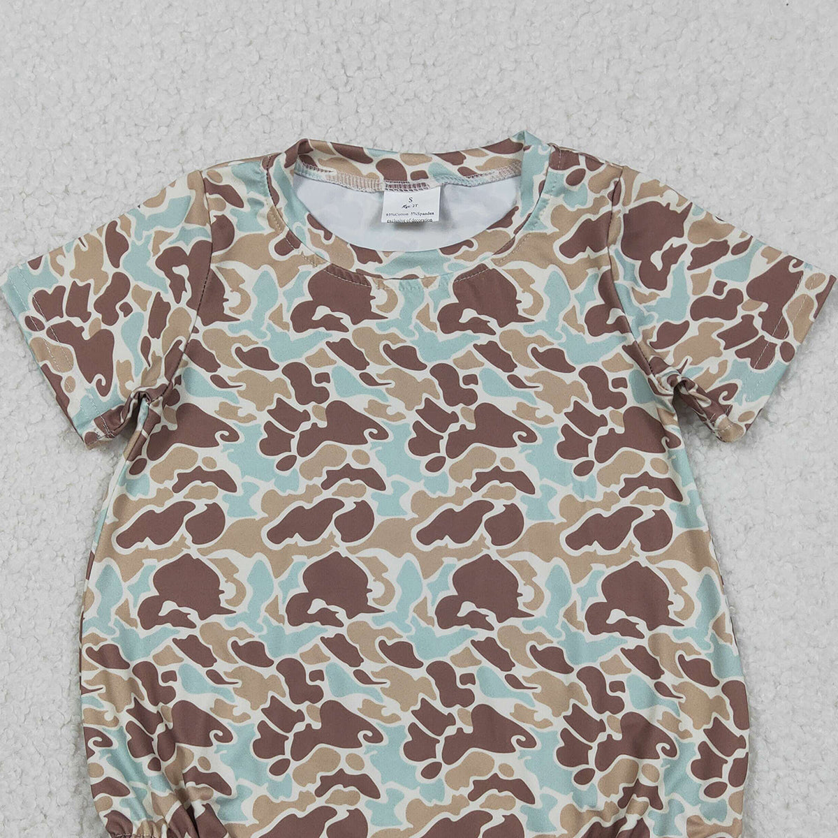 Baby Boys Southern Khaki Camo Rompers Short Sleeve Comfortable Soft Cotton Baby Outfit for Boys