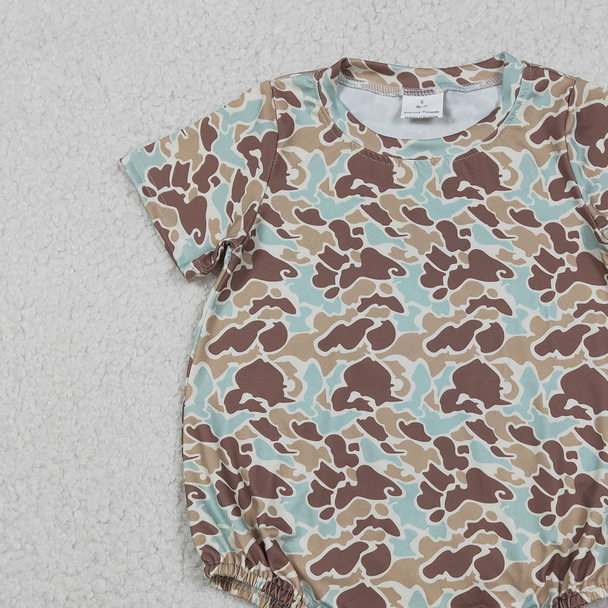 Baby Boys Southern Khaki Camo Rompers Short Sleeve Comfortable Soft Cotton Baby Outfit for Boys