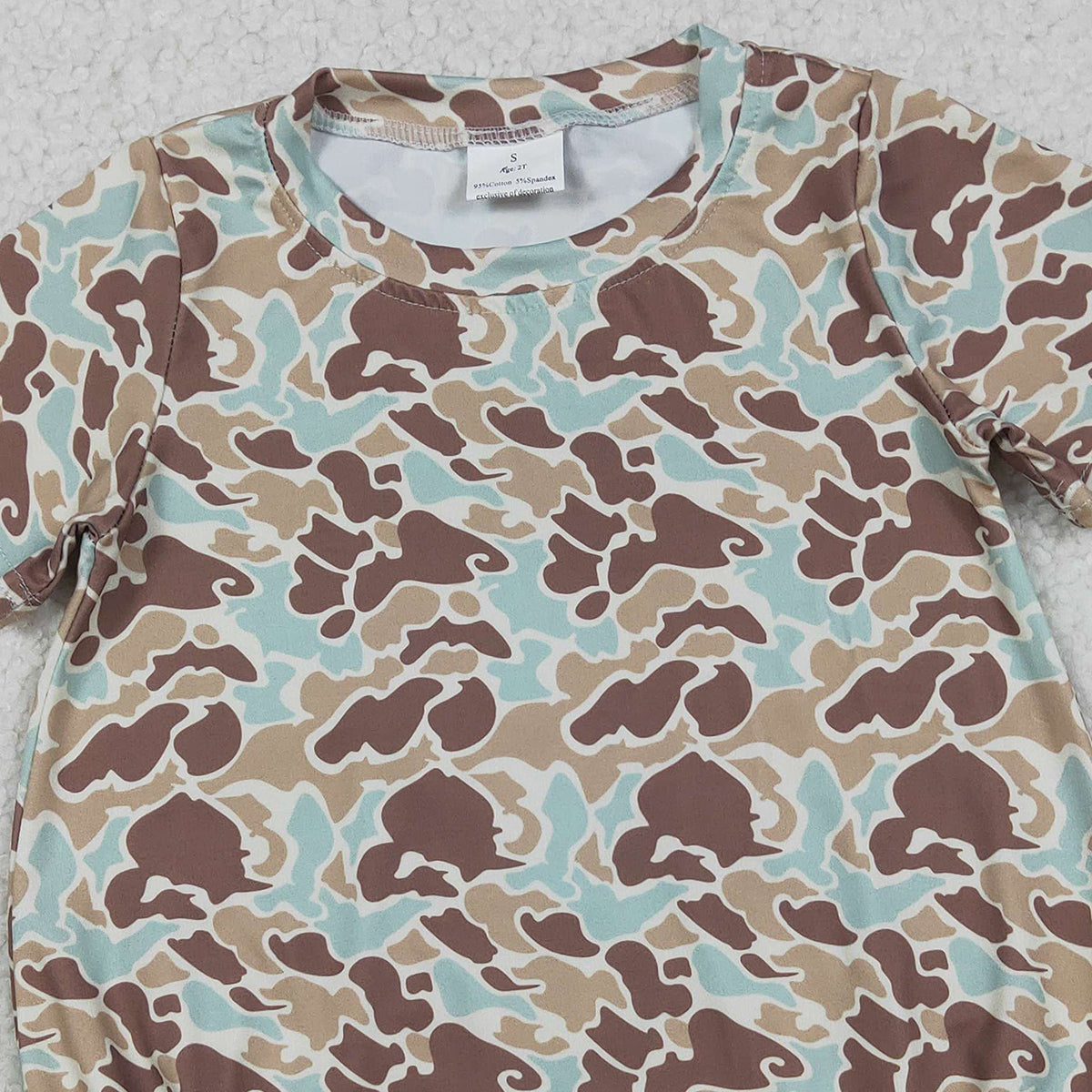 Baby Boys Southern Khaki Camo Rompers Short Sleeve Comfortable Soft Cotton Baby Outfit for Boys