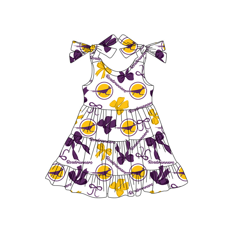 Custom Roadrunners  baby girl dress  MOQ3 D 7.30