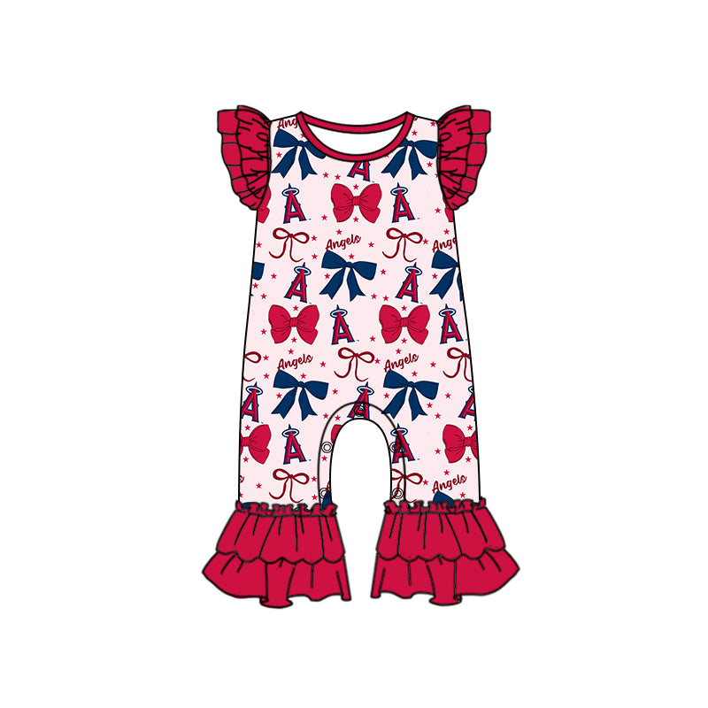 Custom match  los angeles angels baby girls clothes   D 6.17