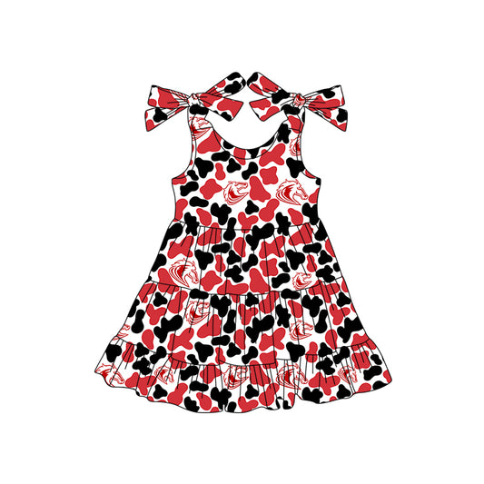 Custom Baby Girls Mustangs team dress  D 8.4