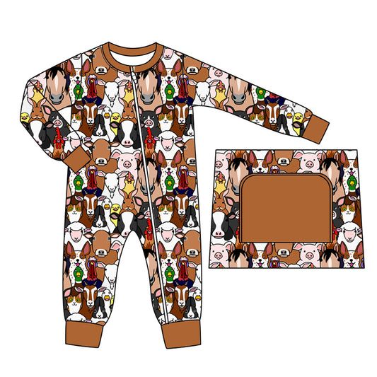 Custom animal baby boys romper MOQ3 2024 8.22