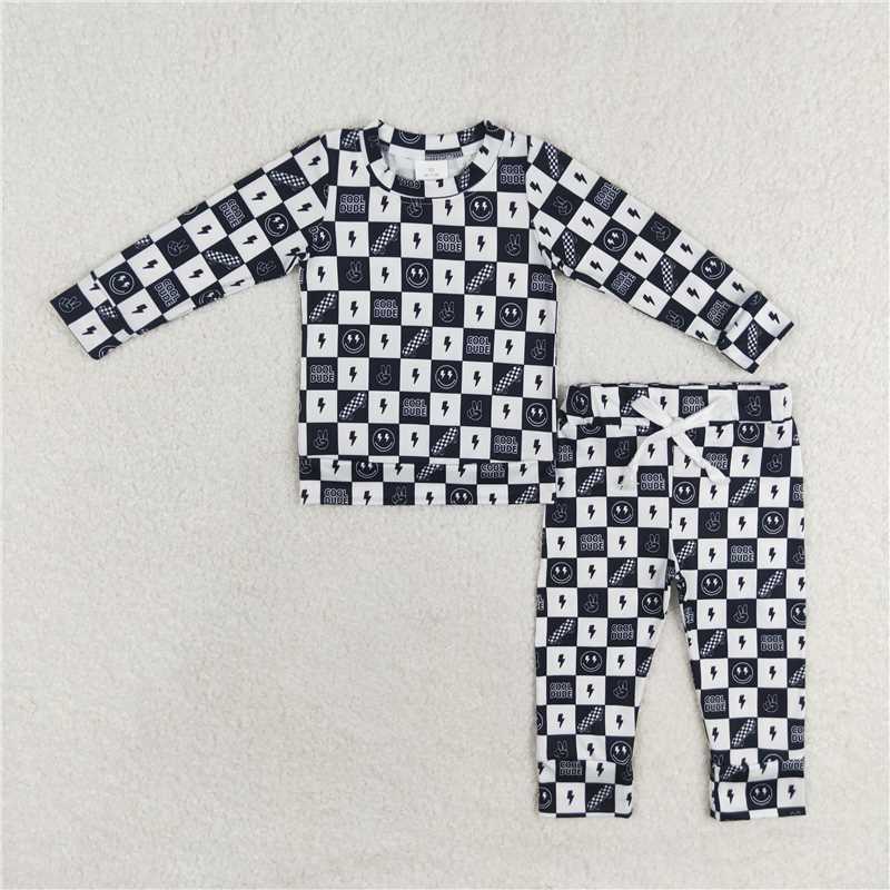 Match Baby Boys Western Brother Sibling Top Pants Pajamas Clothes Sets