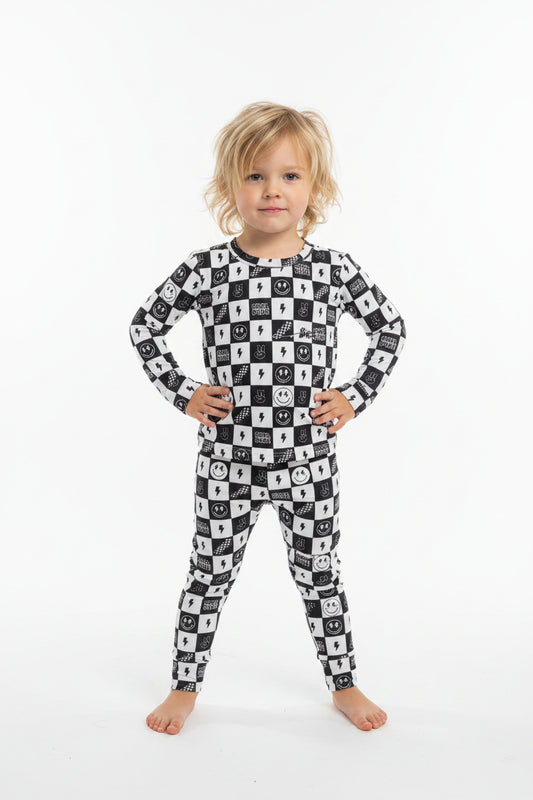 good vibes lightning pants set boys outfit