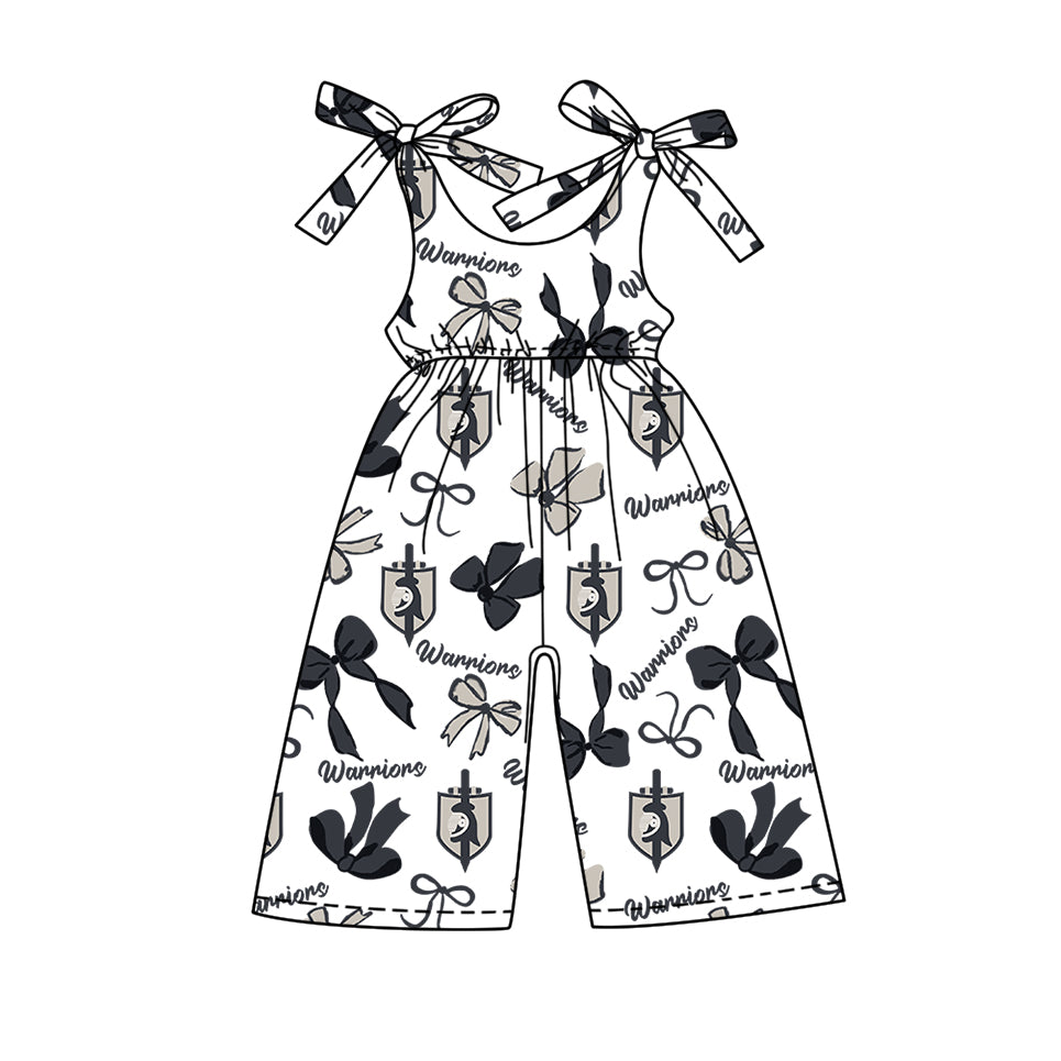 Custom  baby girls Warriors team jumpsuit    MOQ3  D 7.26