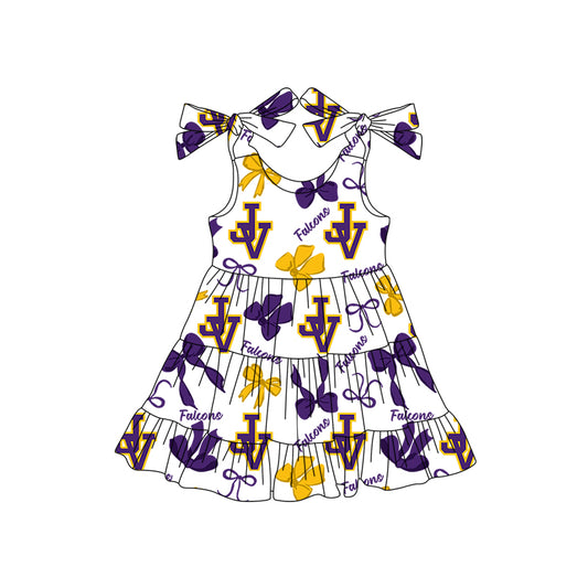 Custom Baby Girls Falcons team dress  D 8.2