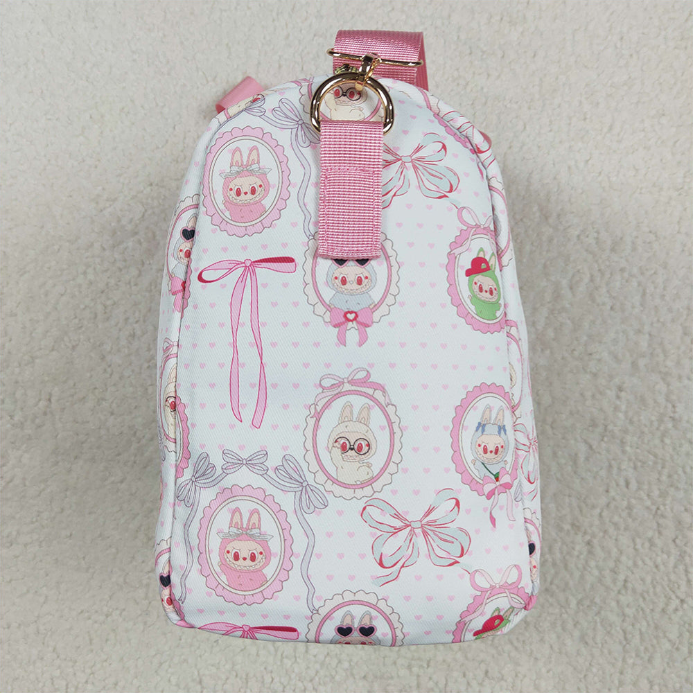 BA0301 Cartoon mirror pink and white gym bag  D 4.25
