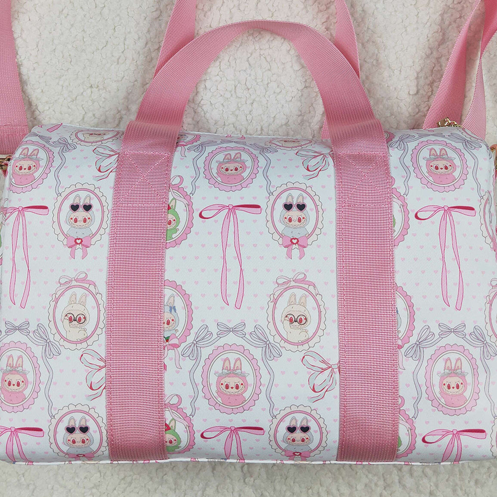 BA0301 Cartoon mirror pink and white gym bag  D 4.25