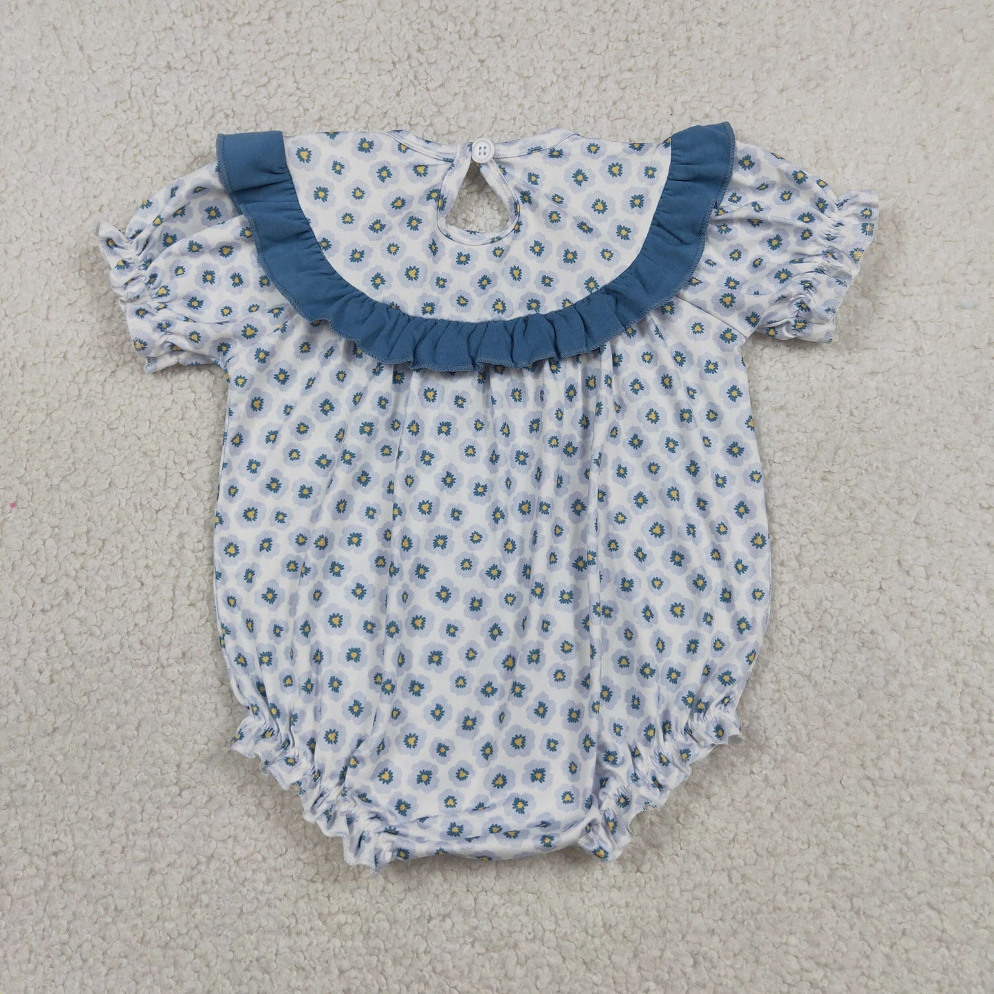 SR4141 daddy's girl floral smock bubble romper baby clothing