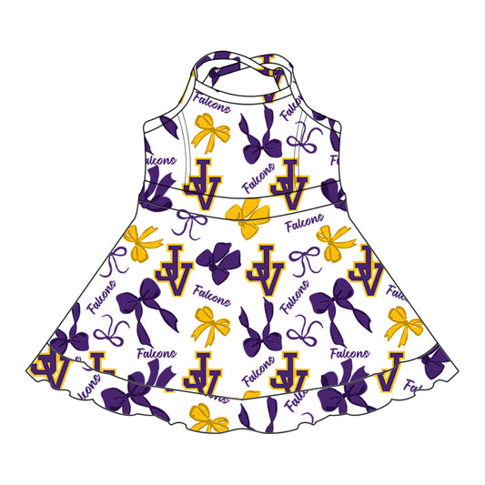 Custom Baby Girls Falcons team dress D 8.2