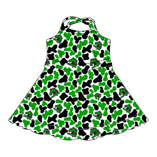 Custom Baby Girls Mustangs team dress  D 8.5