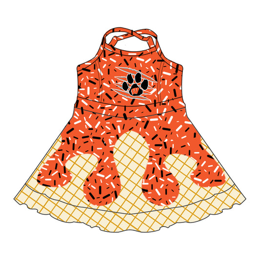 Custom  baby girls Eagles team dress    MOQ3  D 8.1